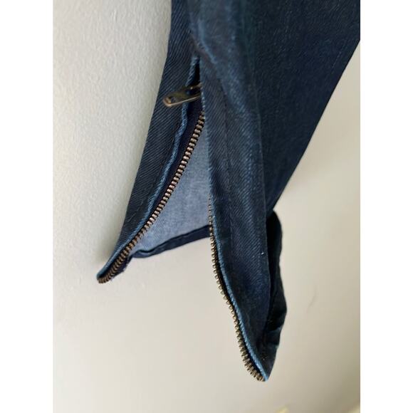 ZARA Basic High Rise Skinny Jeans Dark Blue Denim Womens Size 6 Ankle Zip 27” - Picture 6 of 6